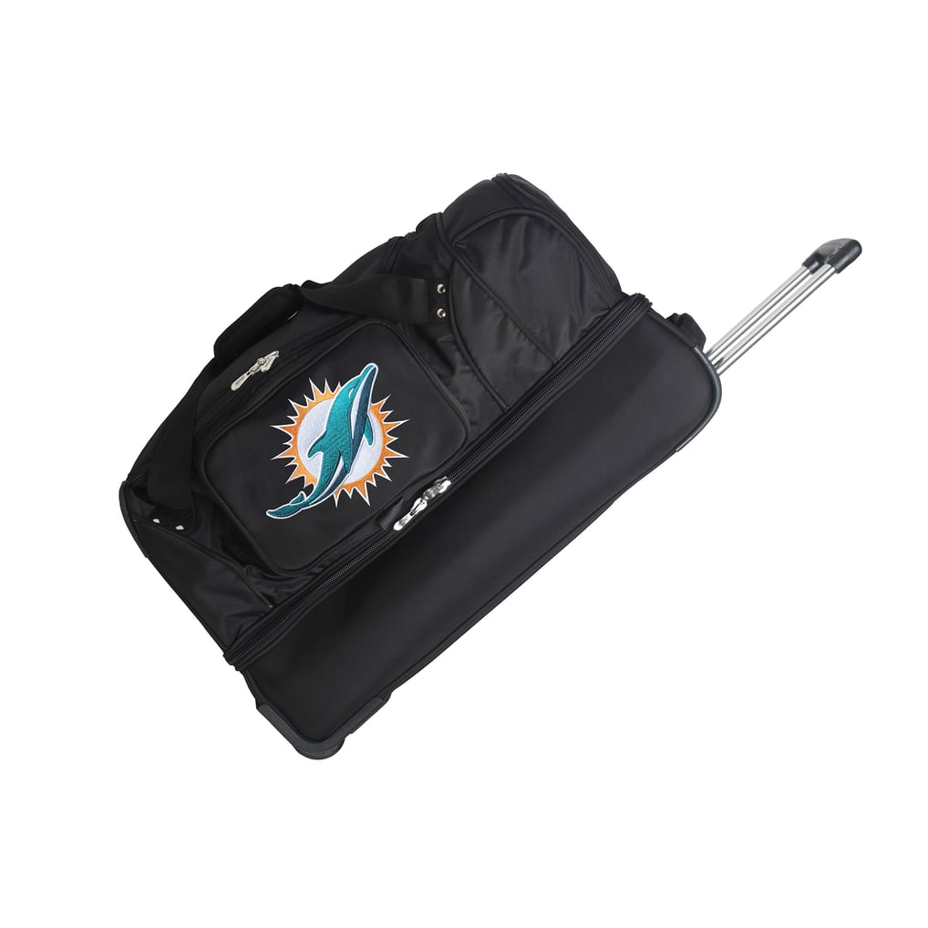 Miami Dolphins MOJO 27'' 2-Wheel Drop Bottom Rolling Duffel Bag - Black