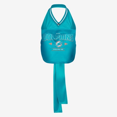 Miami Dolphins Off Season Women's Jersey Halter Top - Aqua