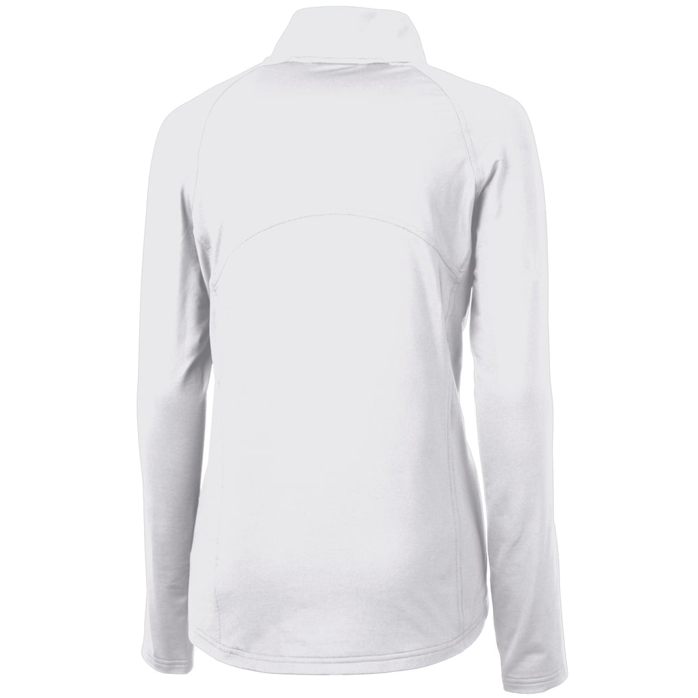 Miami Dolphins Cutter & Buck Women's Adapt Eco Knit Stretch Recycled Half-Zip Pullover Top - White