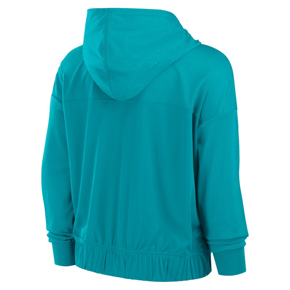 Miami Dolphins Fanatics Women's Script Lock Full-Zip Hoodie - Aqua