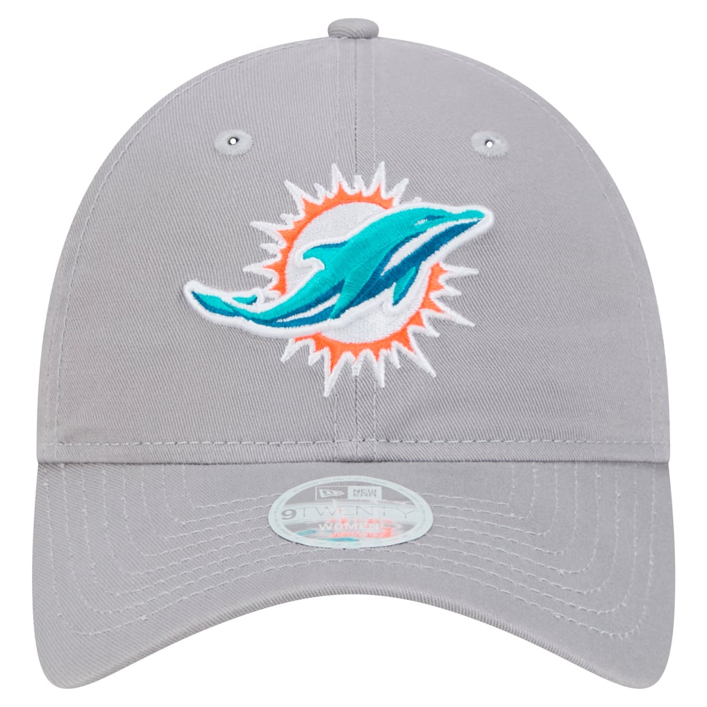 Miami Dolphins New Era Women's Main 9TWENTY Adjustable Hat - Gray