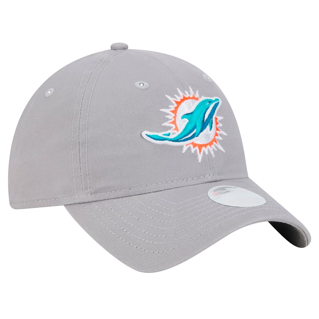 Miami Dolphins New Era Women's Main 9TWENTY Adjustable Hat - Gray
