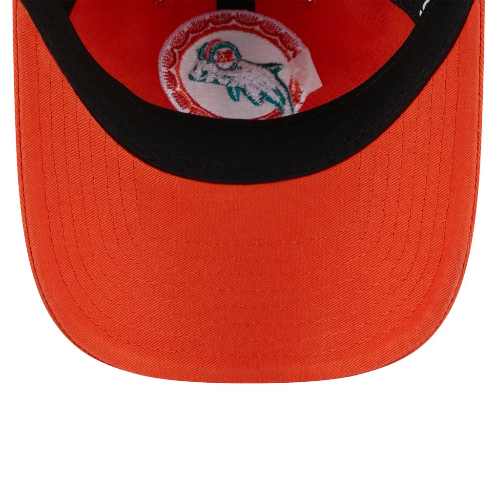  Miami Dolphins New Era Women's Throwback Main Core Classic 2.0 9TWENTY Adjustable Hat - Orange
