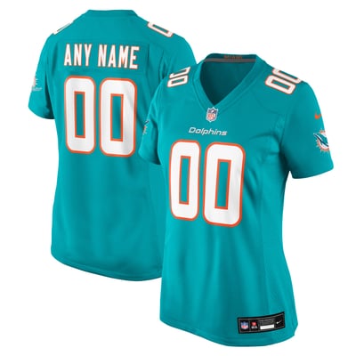 Miami Dolphins Nike Women's Custom Game Jersey - Aqua