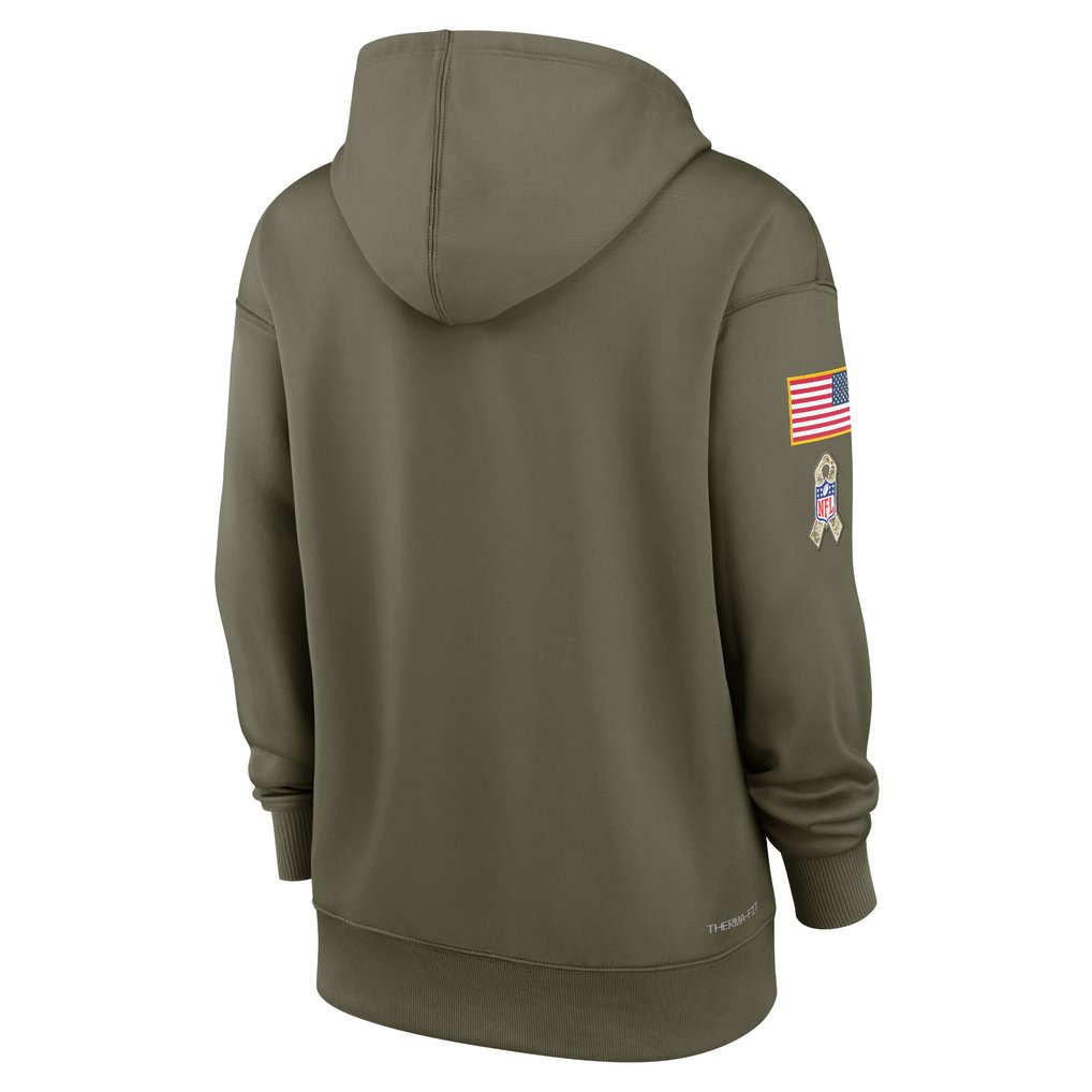 Miami Dolphins Nike Women's Salute To Service Performance Pullover Hoodie - Olive