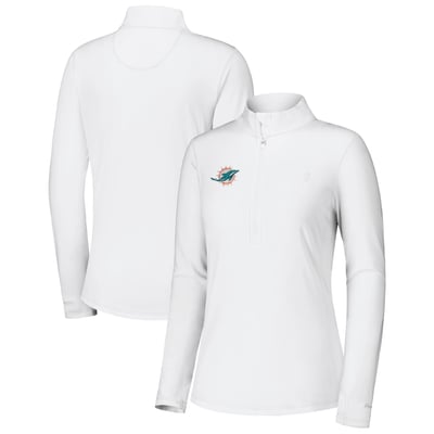 Miami Dolphins Tommy Bahama Women's Sport Playa Vista IslandZone Quarter-Zip Jacket - White