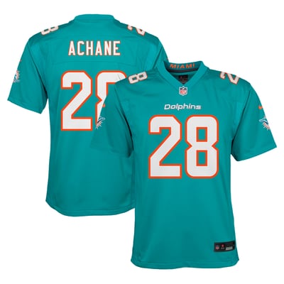 De’Von Achane Miami Dolphins Nike Youth Game Jersey - Aqua