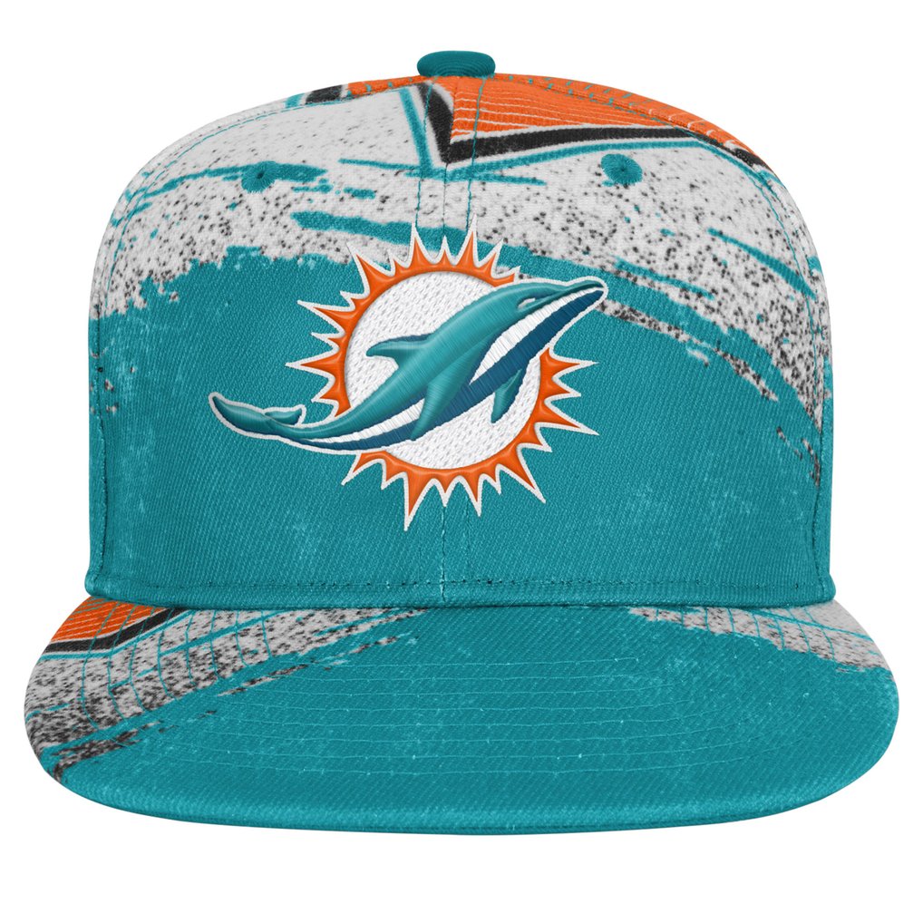  Miami Dolphins Outerstuff Youth Make Noise Adjustable Hat - Aqua