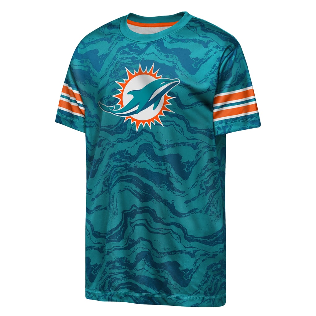  Miami Dolphins Outerstuff Youth Slant Route Performance T-Shirt - Aqua