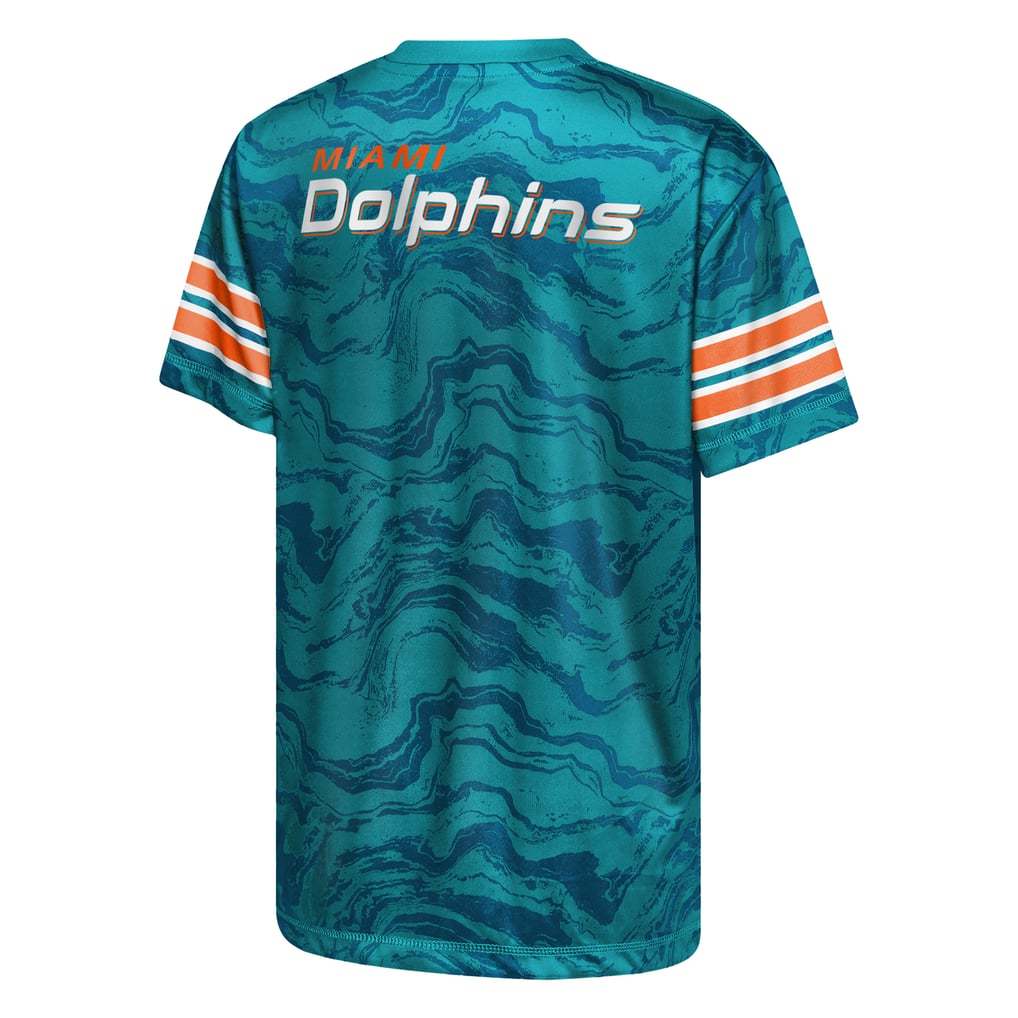  Miami Dolphins Outerstuff Youth Slant Route Performance T-Shirt - Aqua