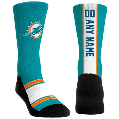 Miami Dolphins Rock Em Socks Youth Custom Jersey Crew Socks