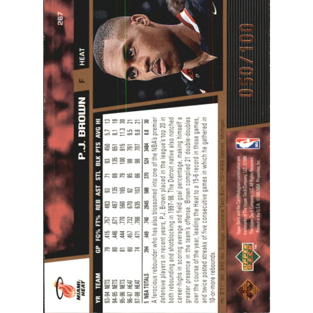 1998-99 Upper Deck Bronze #267 P.J. Brown