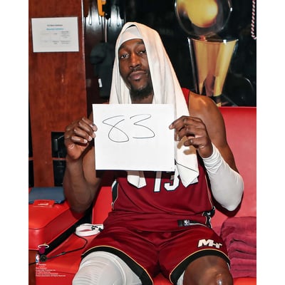 Bam Adebayo Miami Heat Unsigned Fanatics Authentic 83-Point Game Locker Room Photograph