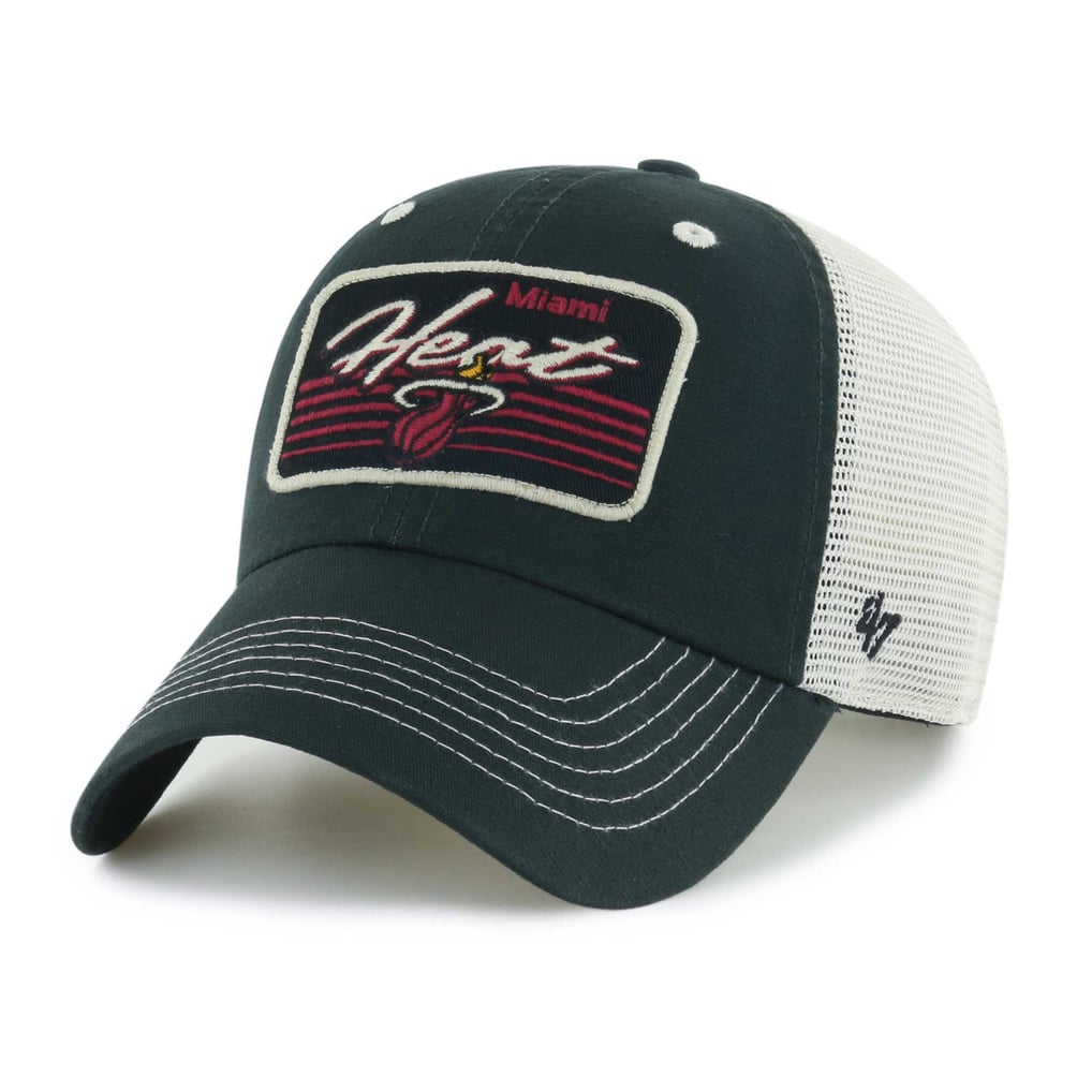 Miami Heat '47 Five Point Patch Clean Up Adjustable Hat - Black