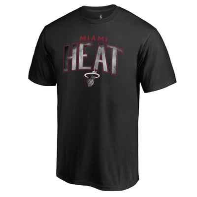 Miami Heat Arch Smoke T-Shirt - Black