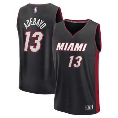 Bam Adebayo Miami Heat Fanatics Fast Break Replica Jersey - Icon Edition - Black