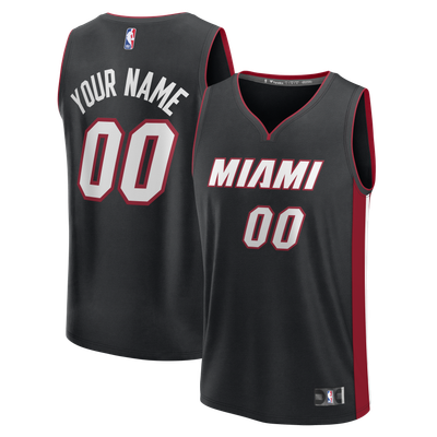  Miami Heat Fanatics Fast Break Custom Jersey - Icon Edition - Black