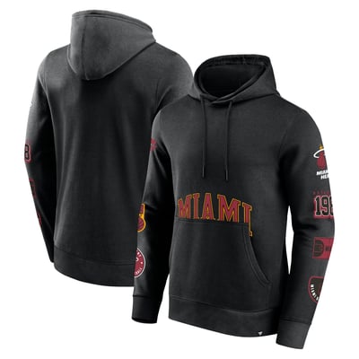 Miami Heat Fanatics Home Court Pullover Hoodie - Black