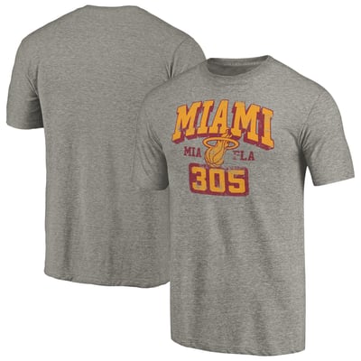 Miami Heat Hometown Collection 305 Tri-Blend T-Shirt - Gray
