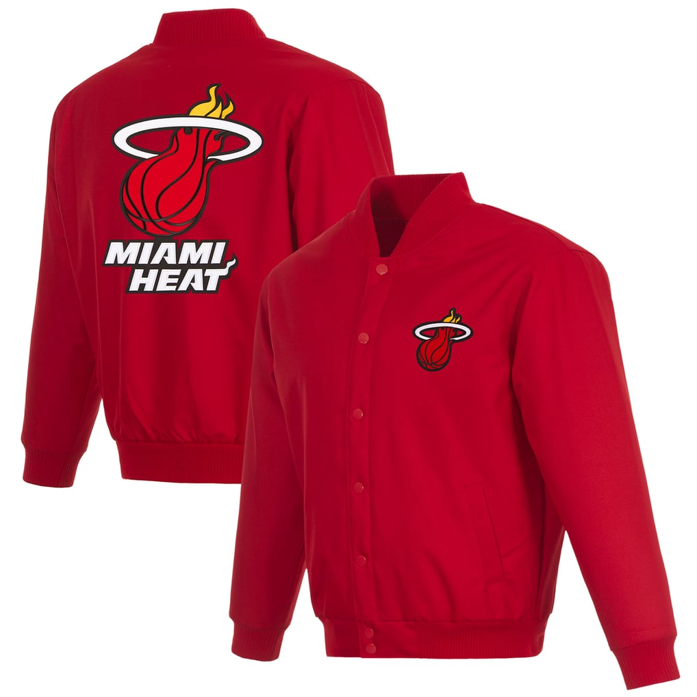 Miami Heat JH Design Poly-Twill Full-Snap Jacket - Red
