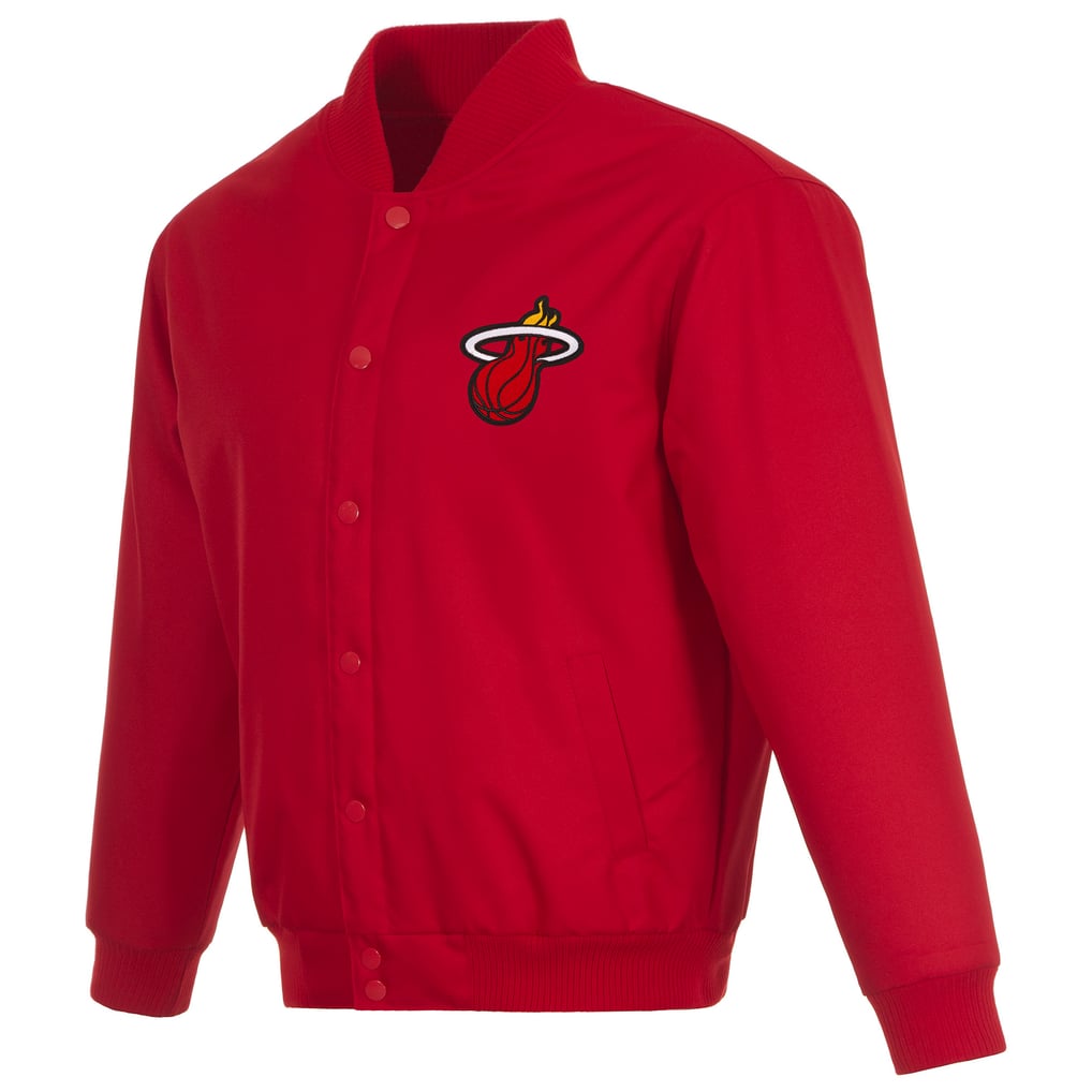 Miami Heat JH Design Poly-Twill Full-Snap Jacket - Red