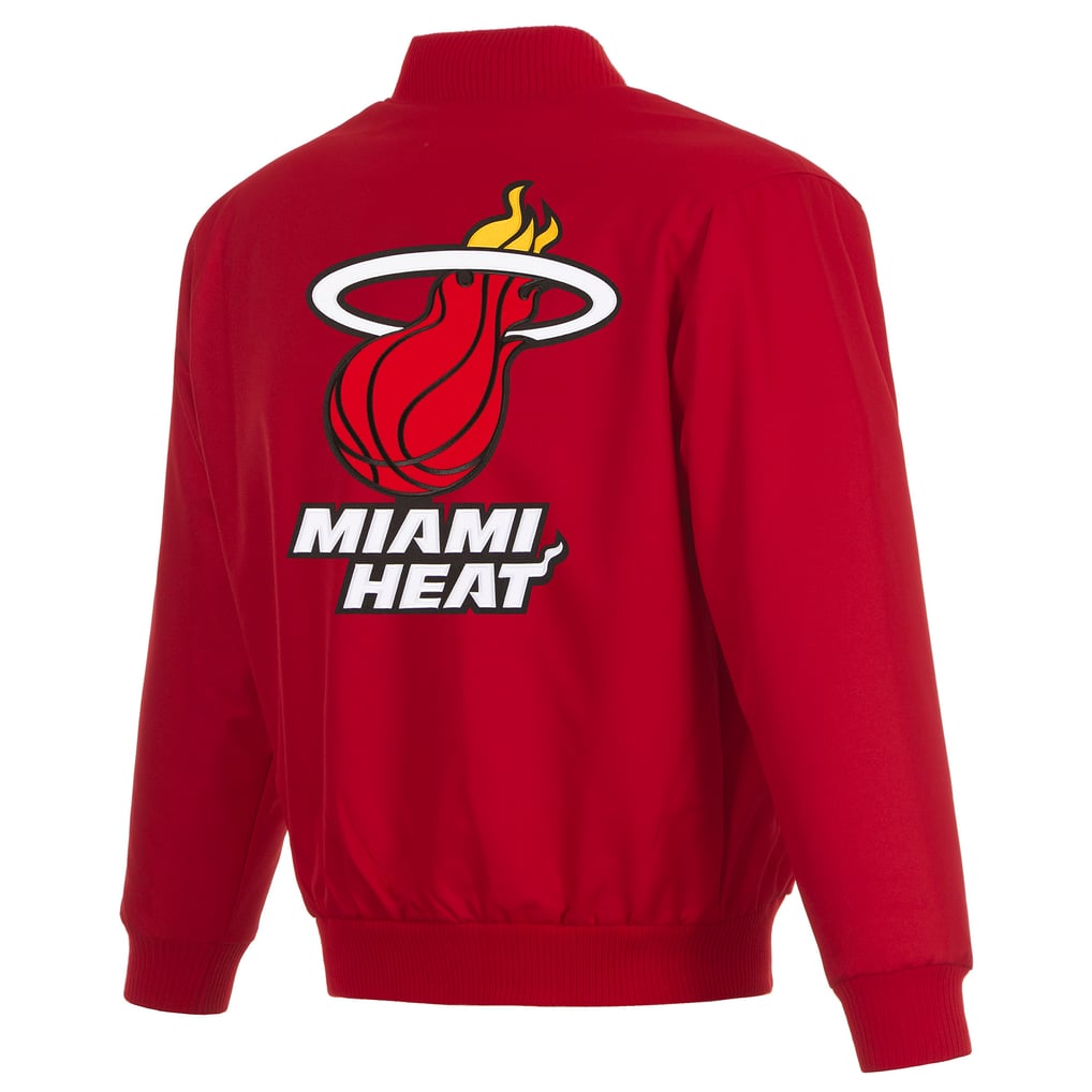 Miami Heat JH Design Poly-Twill Full-Snap Jacket - Red