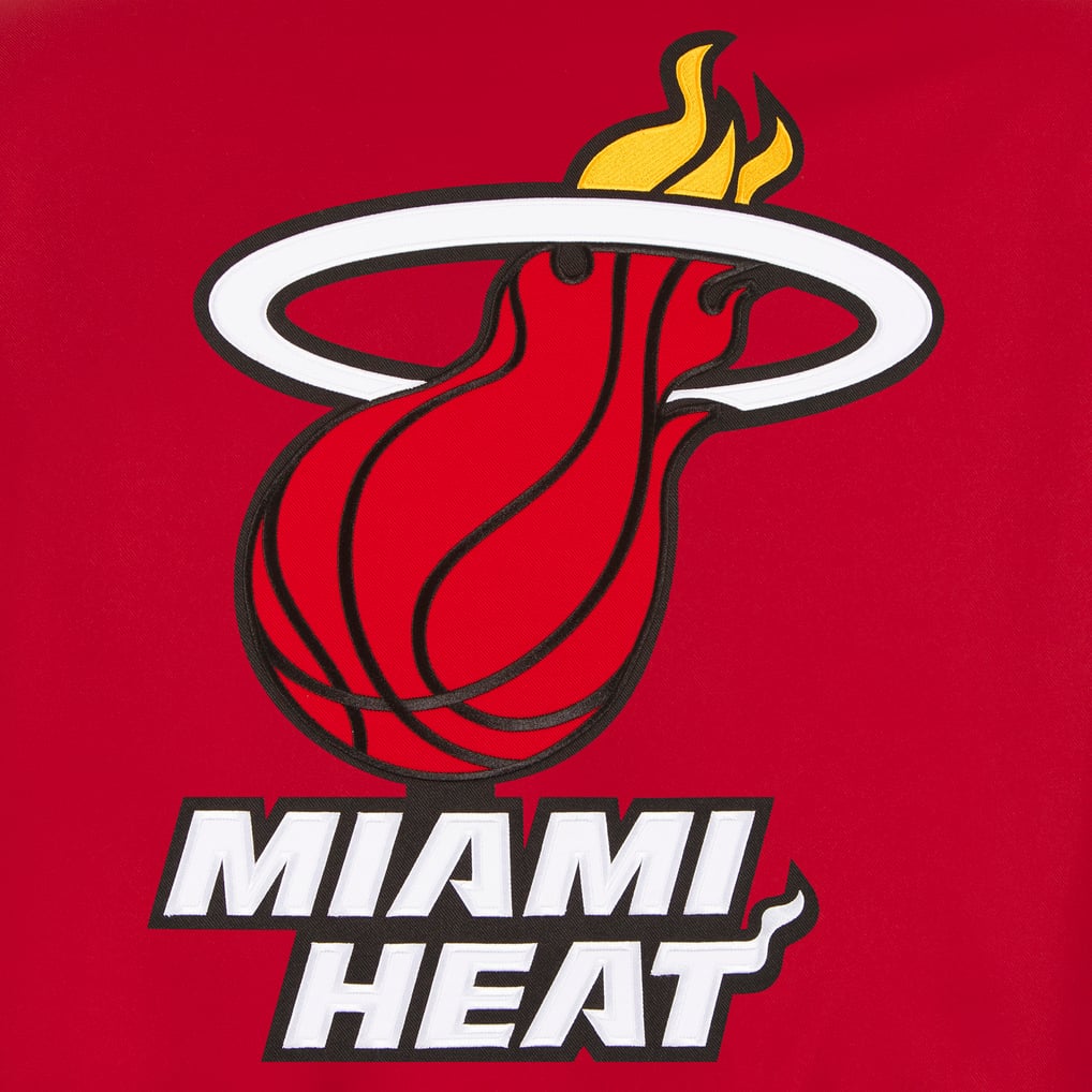 Miami Heat JH Design Poly-Twill Full-Snap Jacket - Red