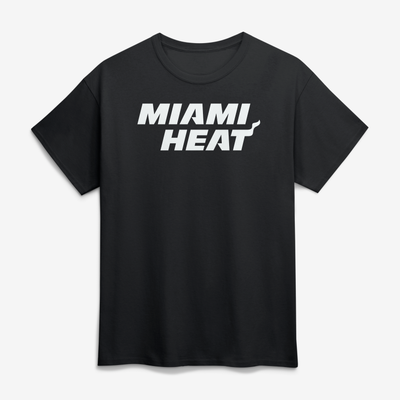 Miami Heat Logo Athletic Wordmark T-Shirt - Black