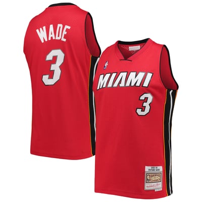 Dwyane Wade Miami Heat Mitchell & Ness Hardwood Classics Swingman Jersey - Red