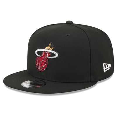 Miami Heat New Era 2026 NBA Draft Crystal 9FIFTY Snapback Hat - Black