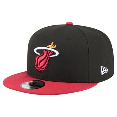  Miami Heat New Era Two-Tone 9FIFTY Snapback Hat - Black