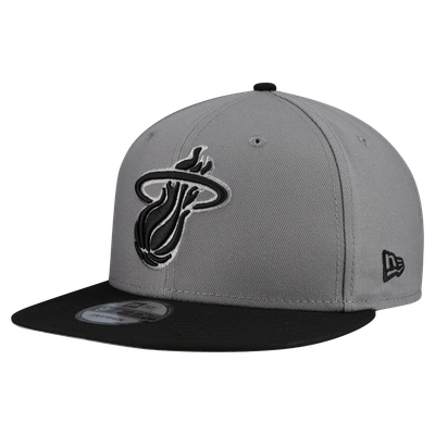  Miami Heat New Era Core Logo Storm Gray Two-Tone 9FIFTY Snapback Hat - Gray