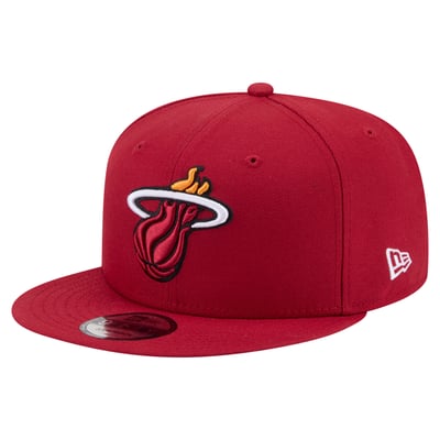  Miami Heat New Era Team 9FIFTY Snapback Hat - Red