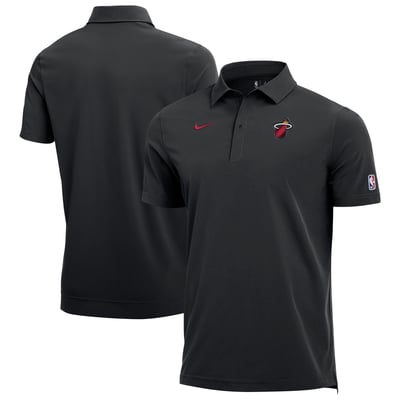  Miami Heat Nike 2025/26 Authentic Dri-FIT Coaches Polo - Black