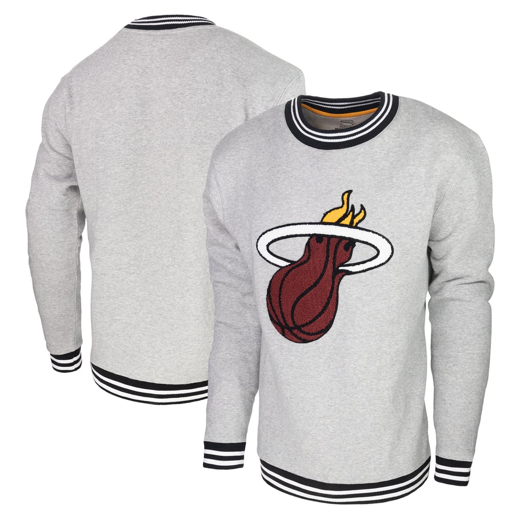 Miami Heat Stadium Essentials Club Level Pullover Sweatshirt - Heather Gray