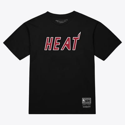  Miami Heat Mitchell & Ness Unisex Hardwood Classics Arch T-Shirt - Black