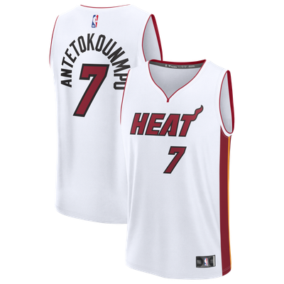 Giannis Antetokounmpo Miami Heat Fanatics Youth Fast Break Replica Jersey - White - Association Edition