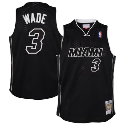 Dwyane Wade Miami Heat Mitchell & Ness Youth 2011/12 Hardwood Classics Swingman Alternate Jersey - Black