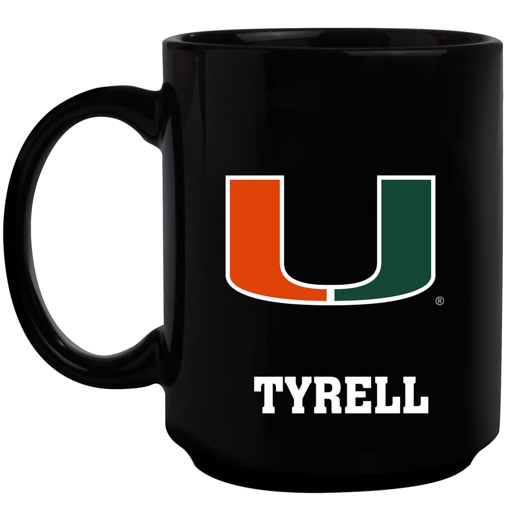 Miami Hurricanes 15oz. Personalized Mug - Black