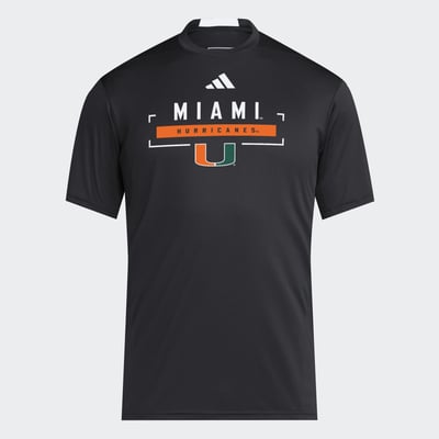 Miami Hurricanes adidas D4T Tri-Blend T-Shirt - Black