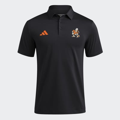 Miami Hurricanes adidas Ultimate 365 Solid Polo - Black