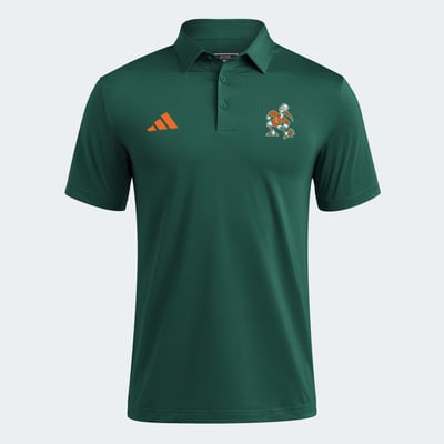 Miami Hurricanes adidas Ultimate 365 Solid Polo - Green