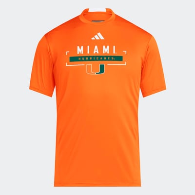 Miami Hurricanes adidas D4T Tri-Blend T-Shirt - Orange