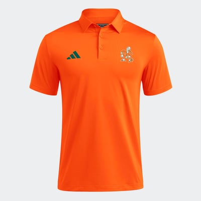 Miami Hurricanes adidas Ultimate 365 Solid Polo - Orange