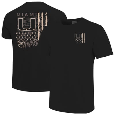  Miami Hurricanes Comfort Colors OHT Camo Overlay T-Shirt - Black