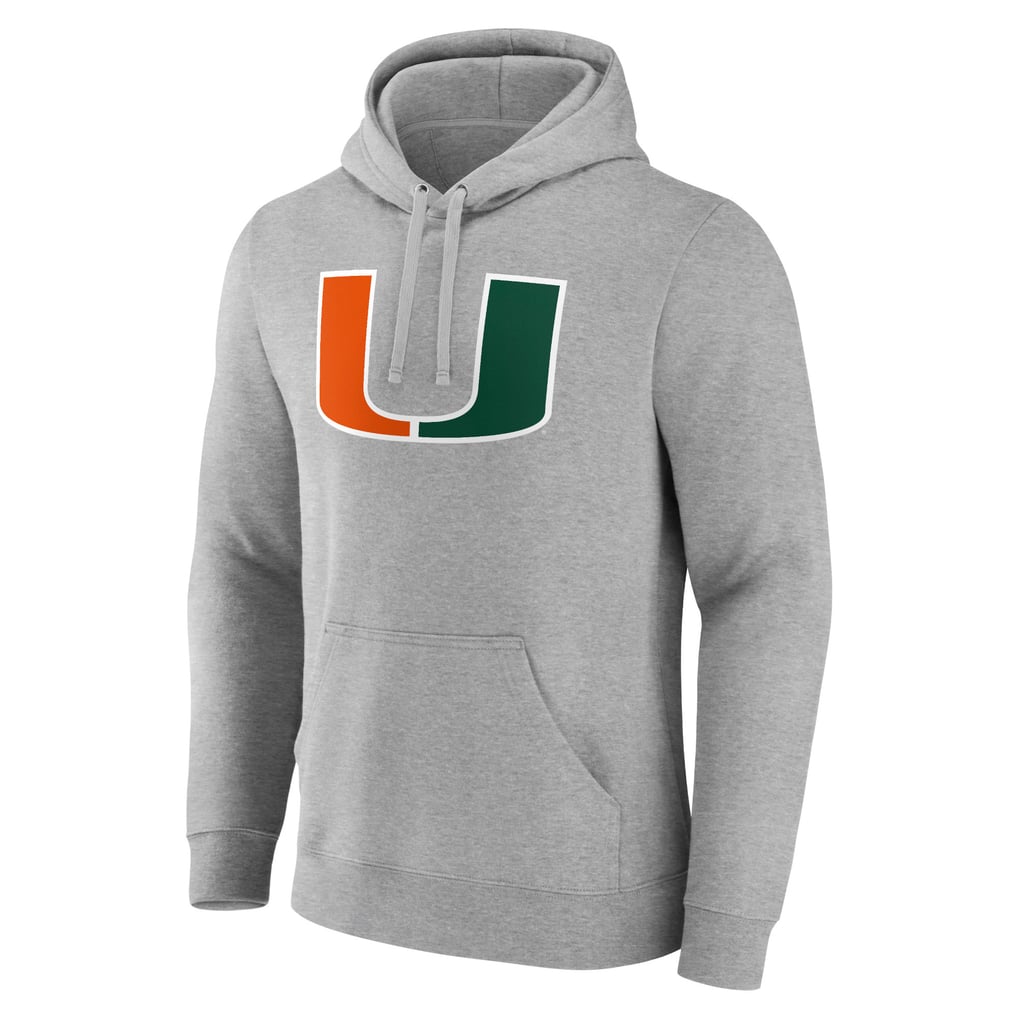 Miami Hurricanes Team Logo Pullover Hoodie - Gray