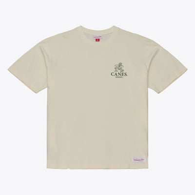  Miami Hurricanes Mitchell & Ness Core Icon T-Shirt - Cream