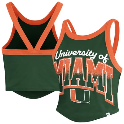 Miami Hurricanes '47 Women's Shimmer Shadow Sporty Tank Top - Green