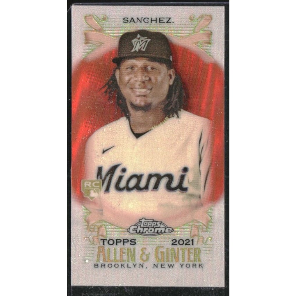 2021 Topps Allen and Ginter Chrome Mini Orange Refractors #140 Sixto Sanchez