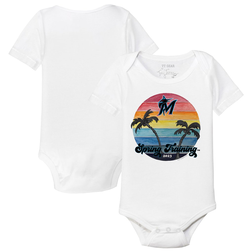 Miami Marlins Tiny Turnip Infant 2023 Spring Training Bodysuit - White